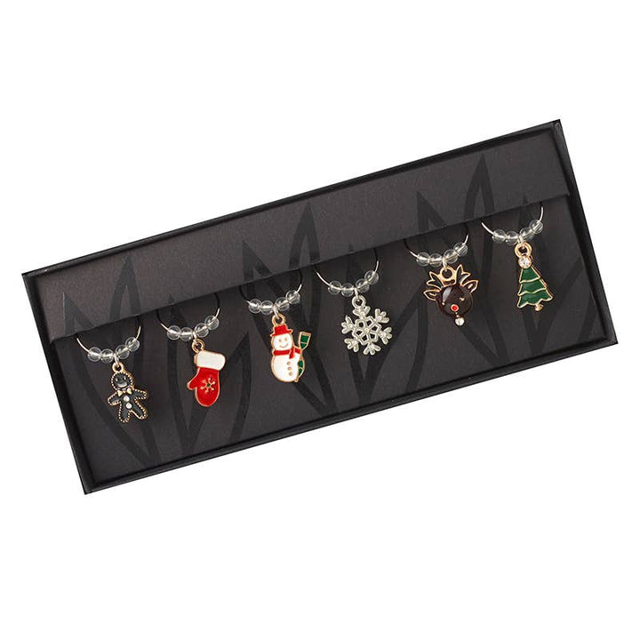 Christmas Wine Charm Set