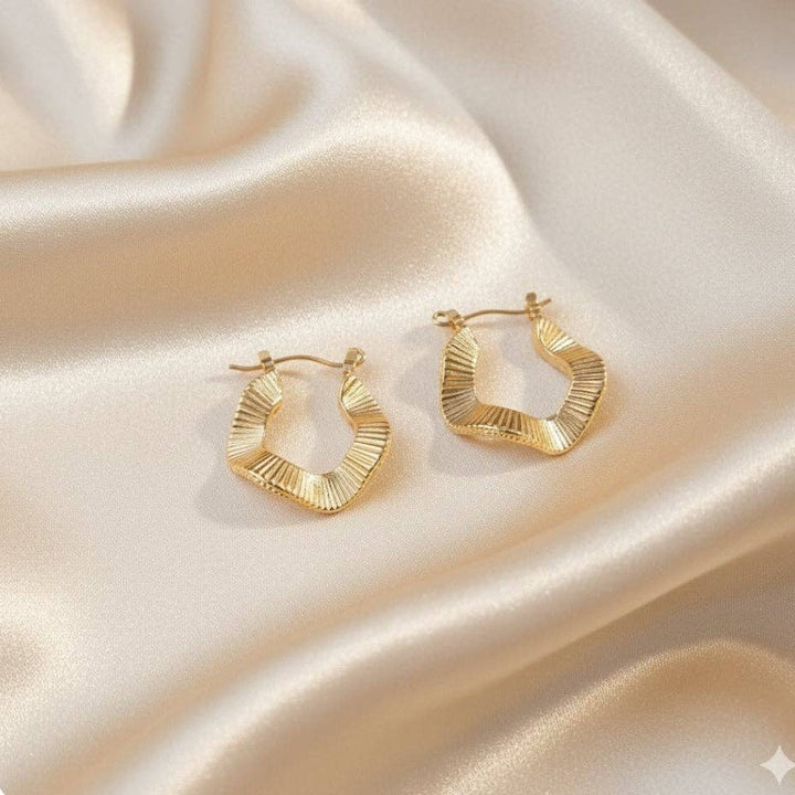Wavy Hoop Earrings