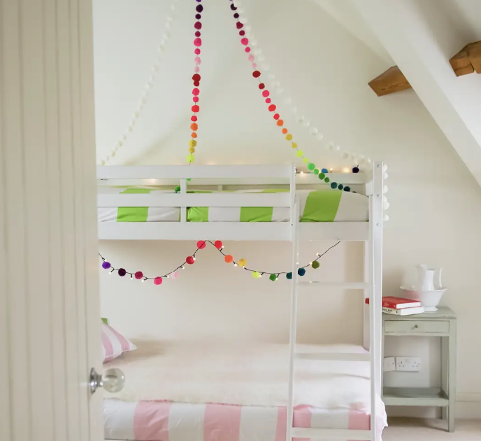 Rainbow Pom Pom Fairy Lights