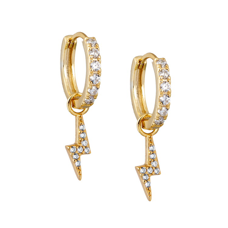 Lightning Bolt Hoops