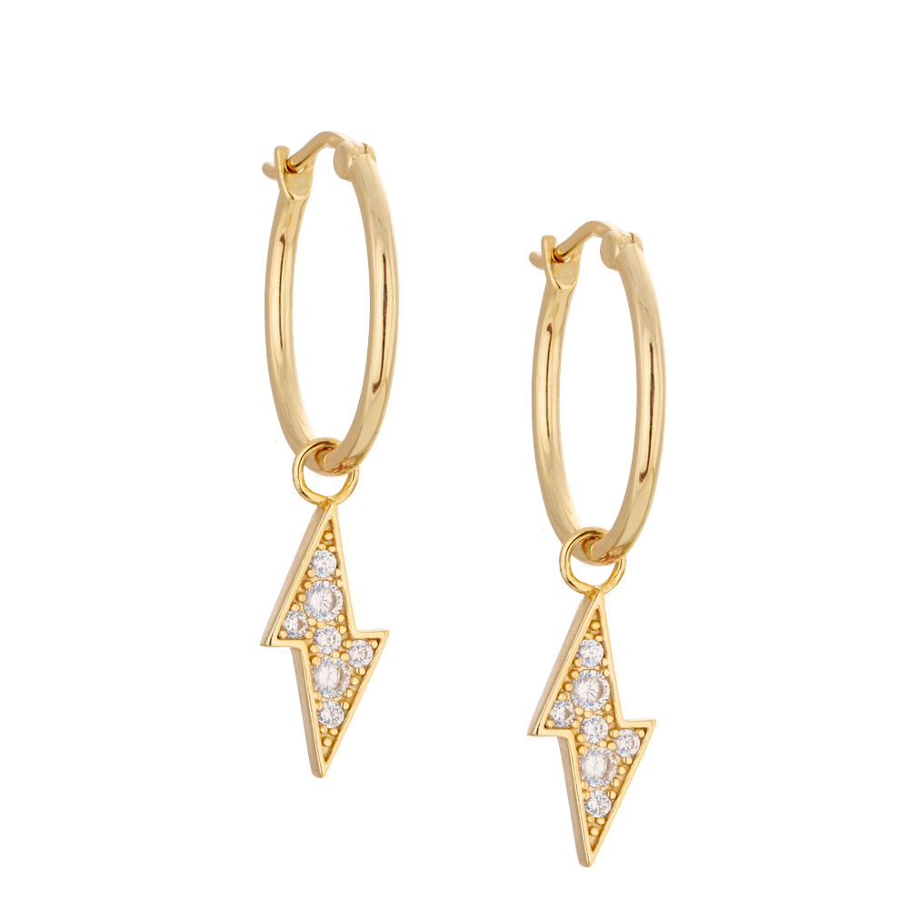 Lightning Bolt Hoops