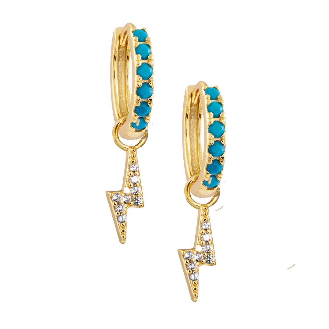 Midi Turquoise Hoops