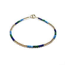 Load image into Gallery viewer, Small Gold Bead and Semi Precious Stones Bracelets