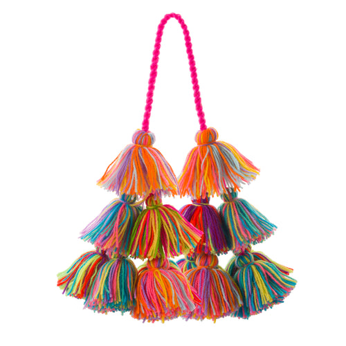 Tassel multi-coloured bag swag