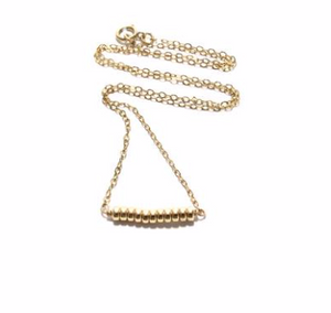 Gold Rondelles Chain Necklace