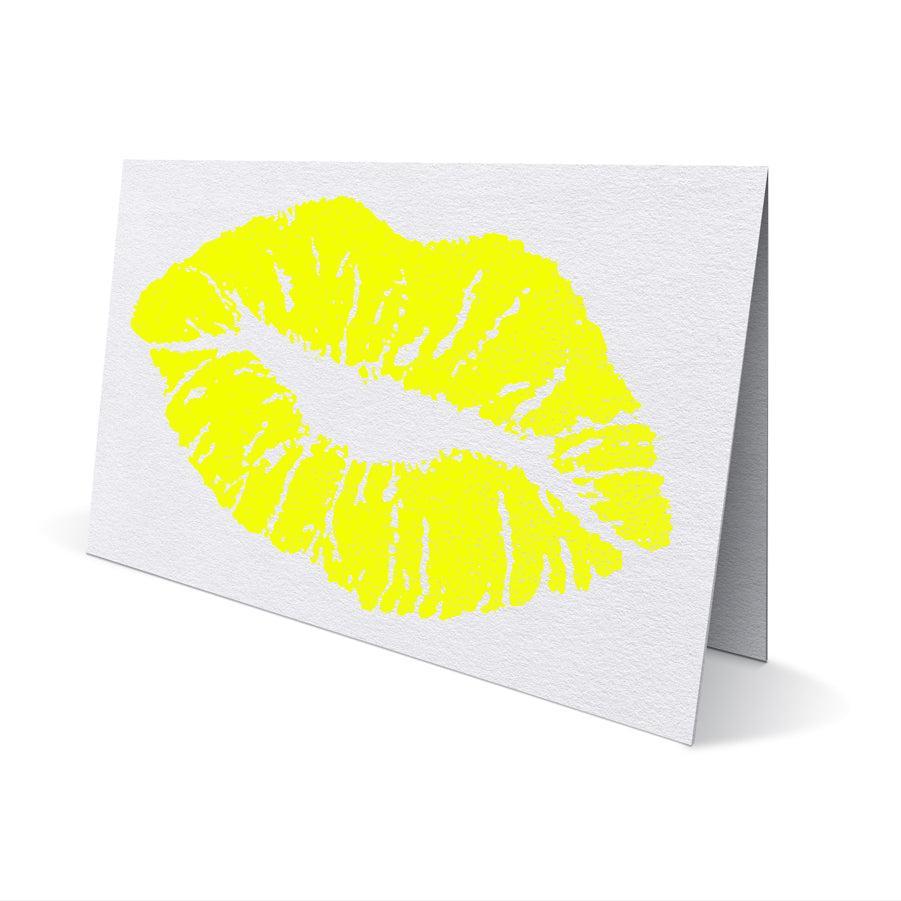 Neon Lips Greeting Card