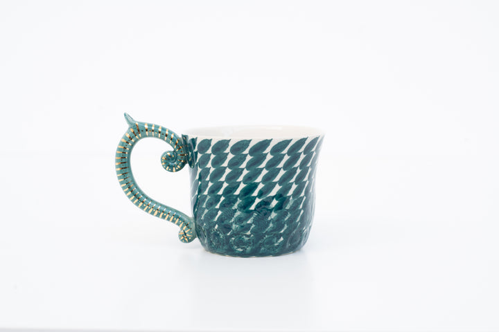 Tea Mug with Gold Leaf Handle