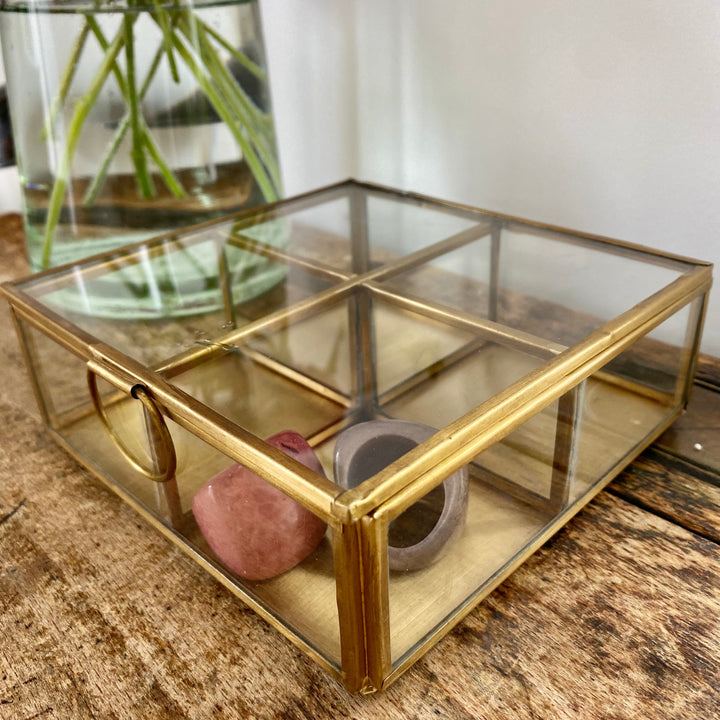 Vintage Glass Jewellery Box
