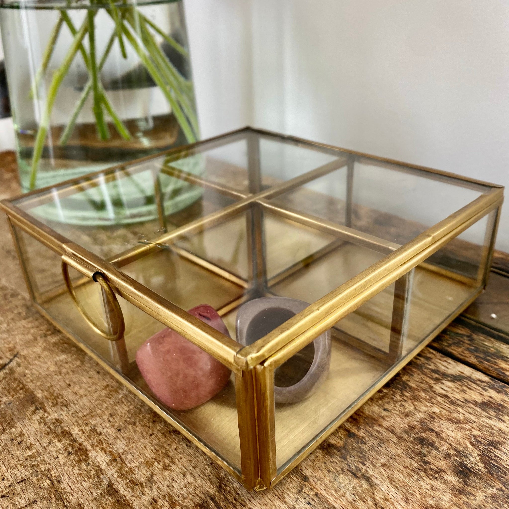 Vintage Glass Jewellery Box Tangerine Dream