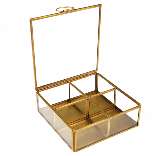 Vintage Glass Jewellery Box